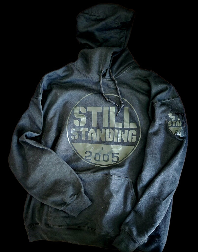 Still Standing Black On Black Hoodie